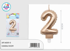 metallic gold birthday candle 2
