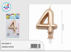 metallic gold birthday candle 4
