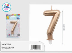 metallic gold birthday candle 7