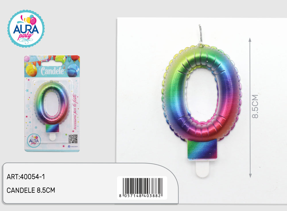 candelina compleanno in multicolore 0