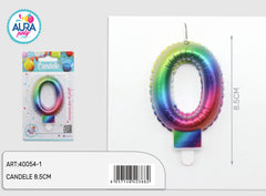 multicolored birthday candle 0