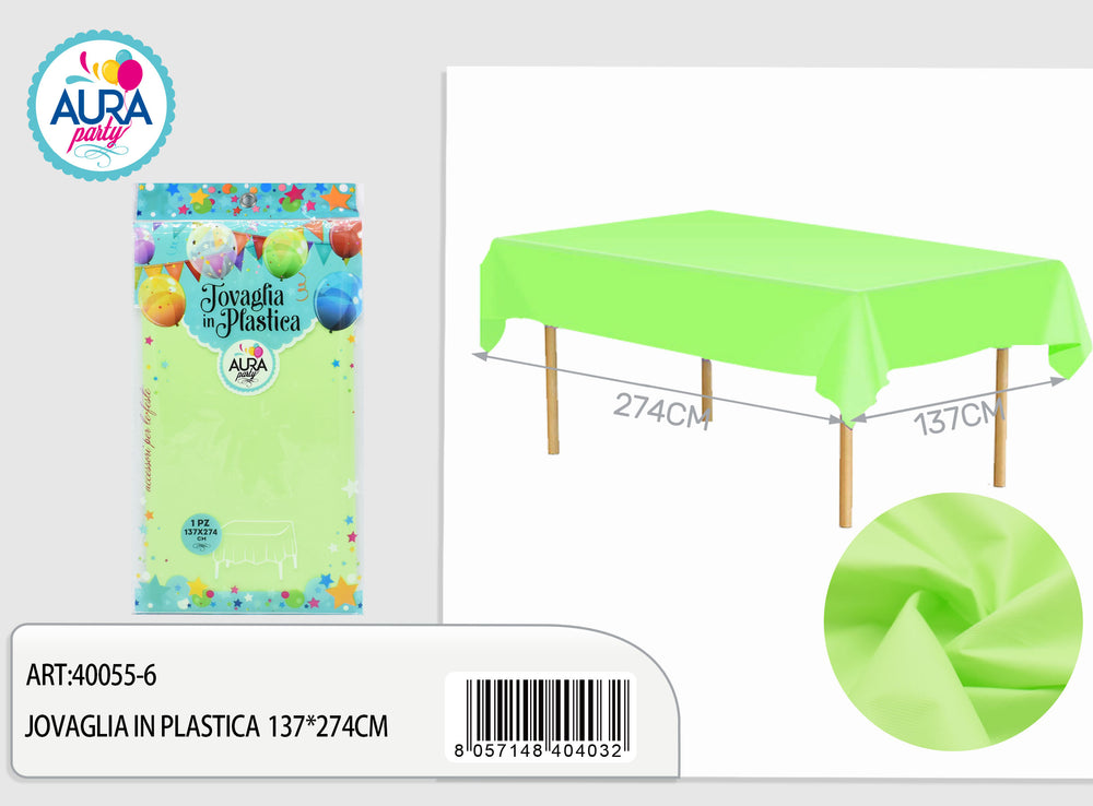 Green tablecloth 137x274cm