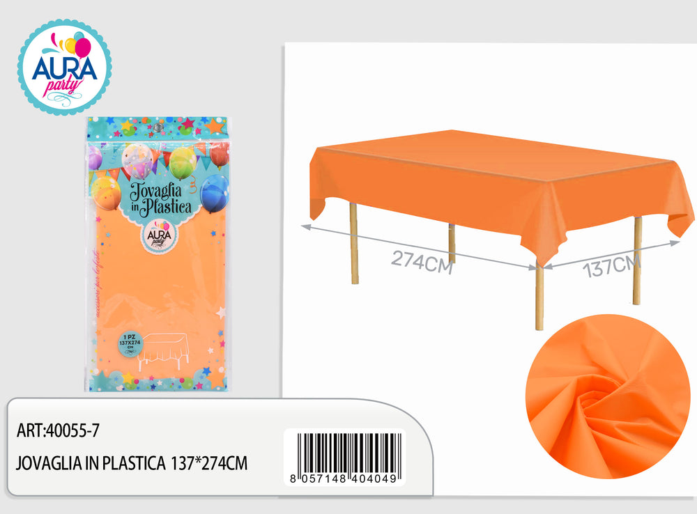 Orange tablecloth 137x274cm