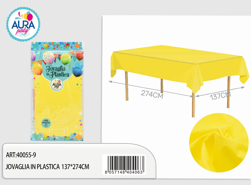 Yellow tablecloth 137x274cm