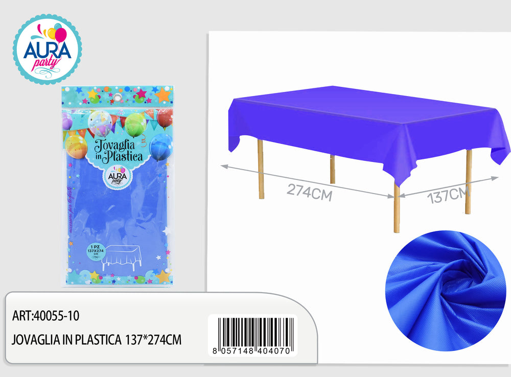 Blue tablecloth 137x274cm
