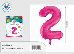 40-inch fuchsia mylar balloons 2