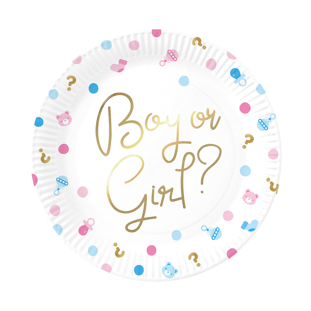 8 piatti boy or girl 20cm