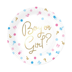 8 boy or girl plates 20cm
