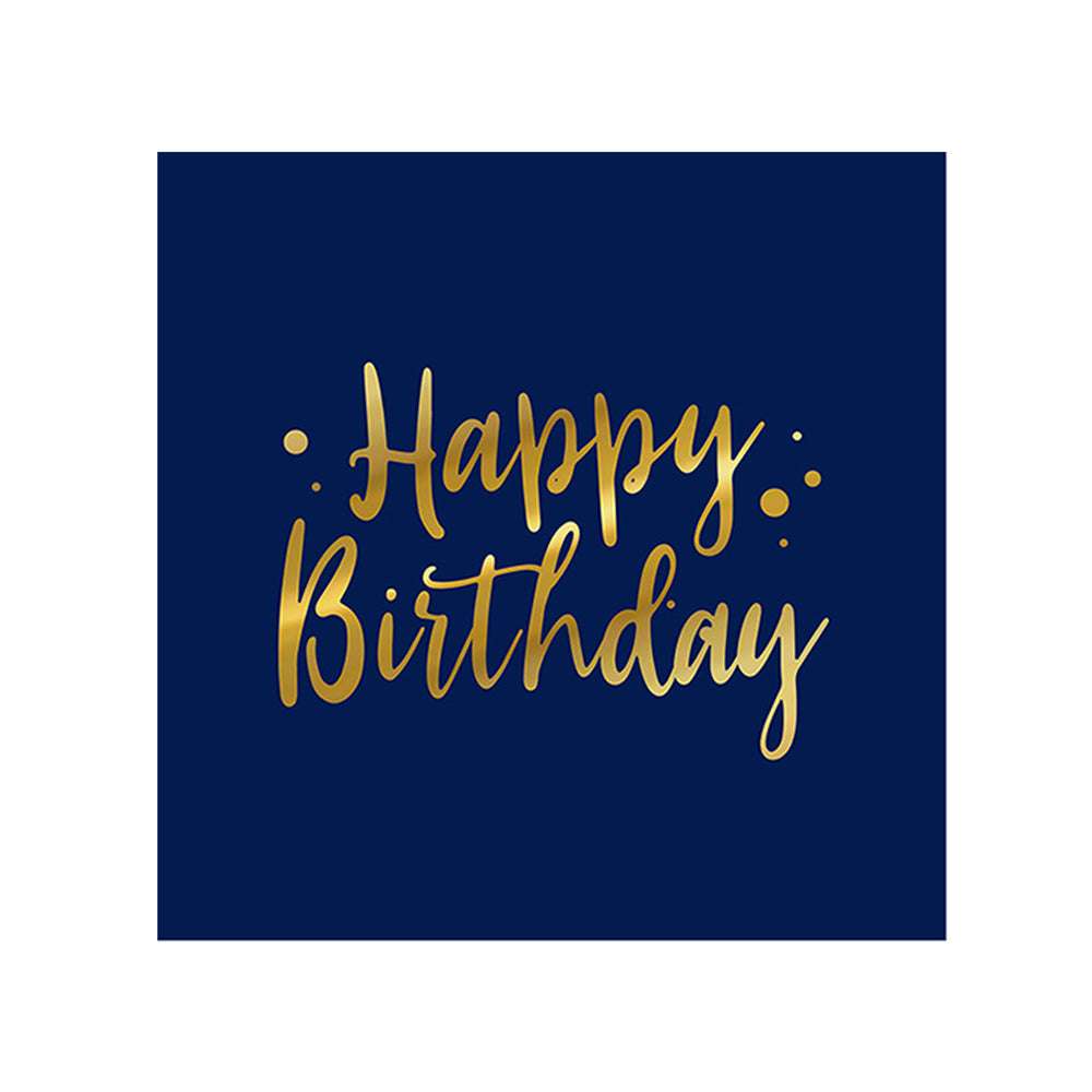 16 33x34cm blue happy birthday napkins