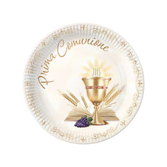 8 First Communion plates 20cm