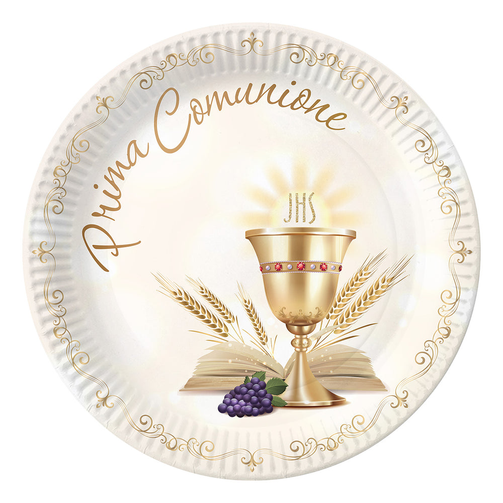 8 First Communion plates 23cm