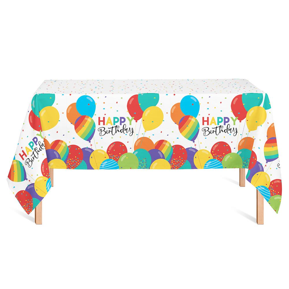 Multi-colored paper tablecloth 137x259cm