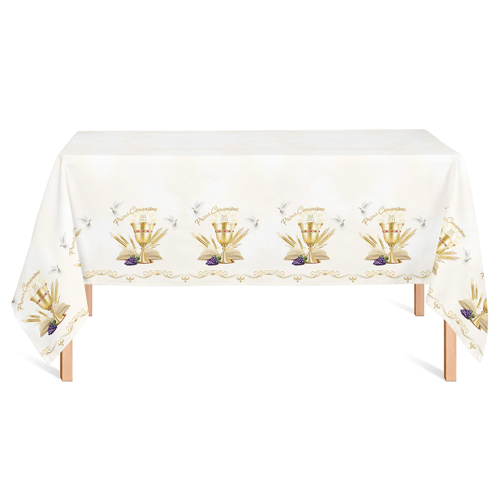 Paper tablecloth 137x259cm first communion