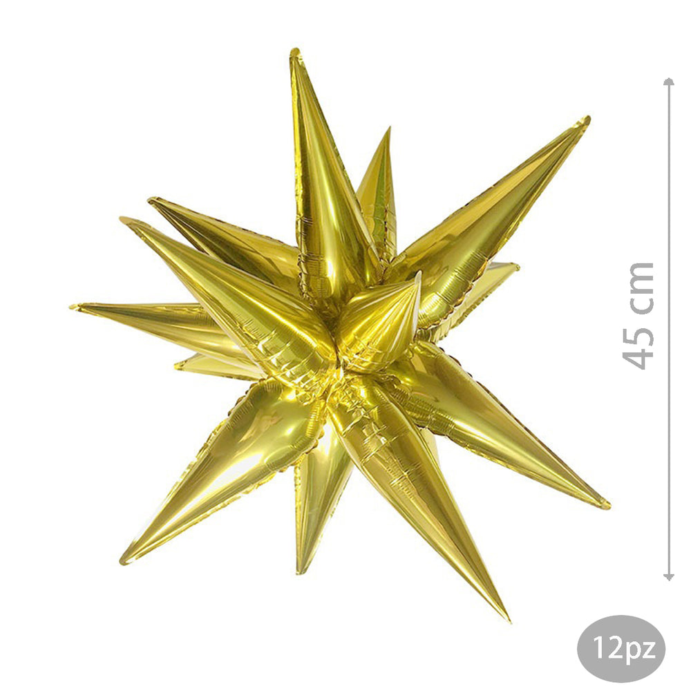 gold star-shaped foil balloon