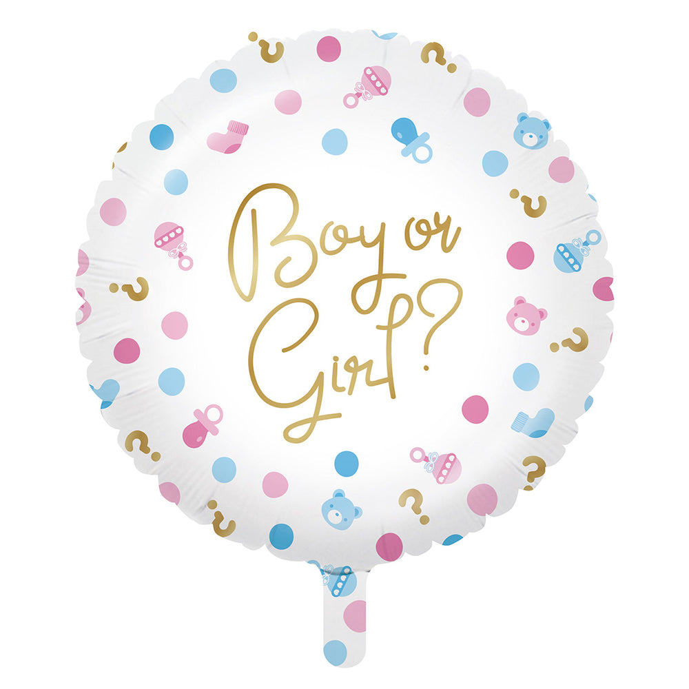 Foil balloon "boy or girl?" 18inch/45cm