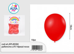 Palloncino 7inch/19cm 10pezzi rosso