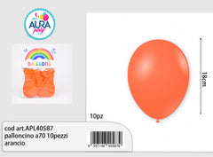 Palloncino 7inch/19cm 10pezzi arancio