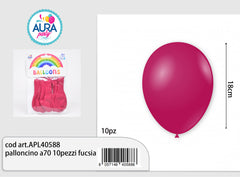 Palloncino 7inch/19cm 10pezzi fuxia