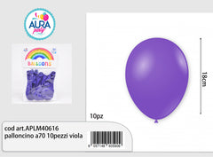 Palloncino 7inch/19cm 10pezzi viola
