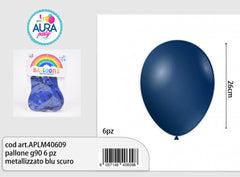 G90 6-piece dark blue metallic ball