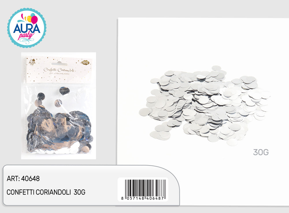 Silver foil confetti