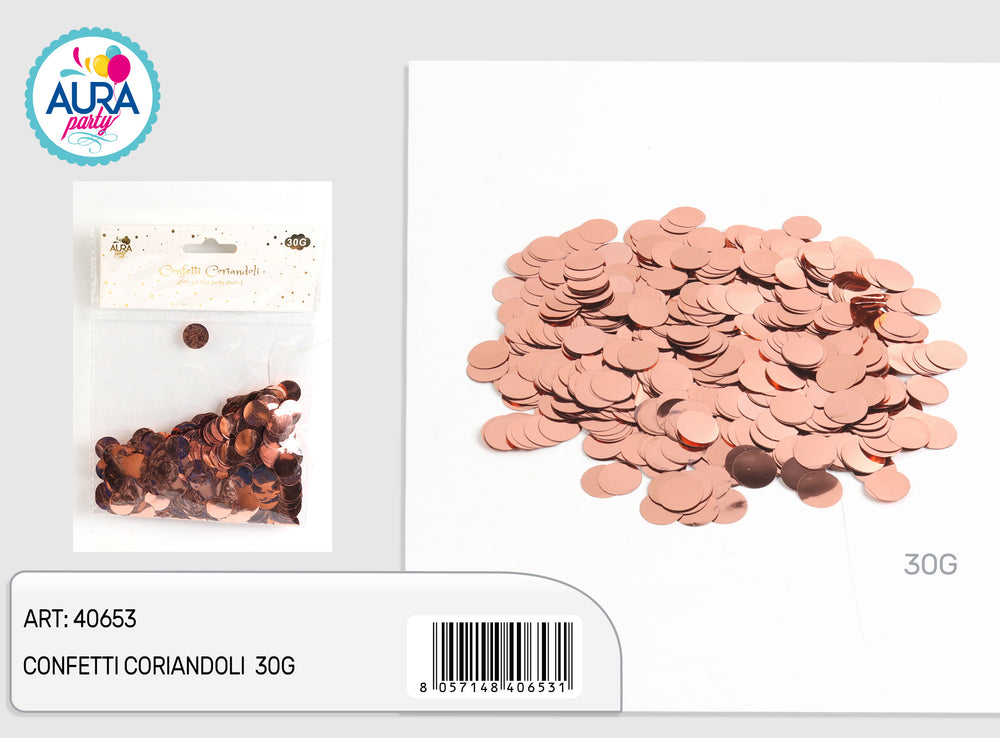 Pink gold foil confetti
