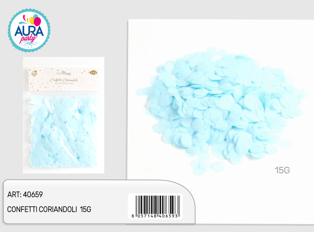 Light blue foil confetti