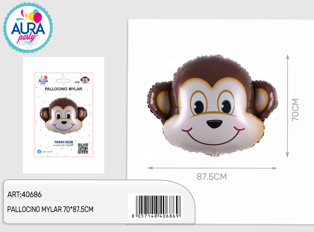 70x87.5cm monkey foil balloon