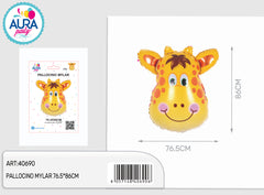Giraffe foil balloon 76.5x86cm