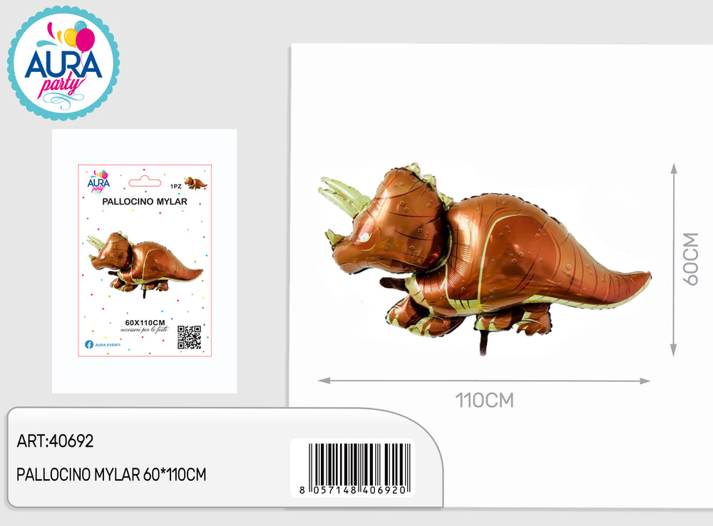 60x110cm dinosaur foil balloon