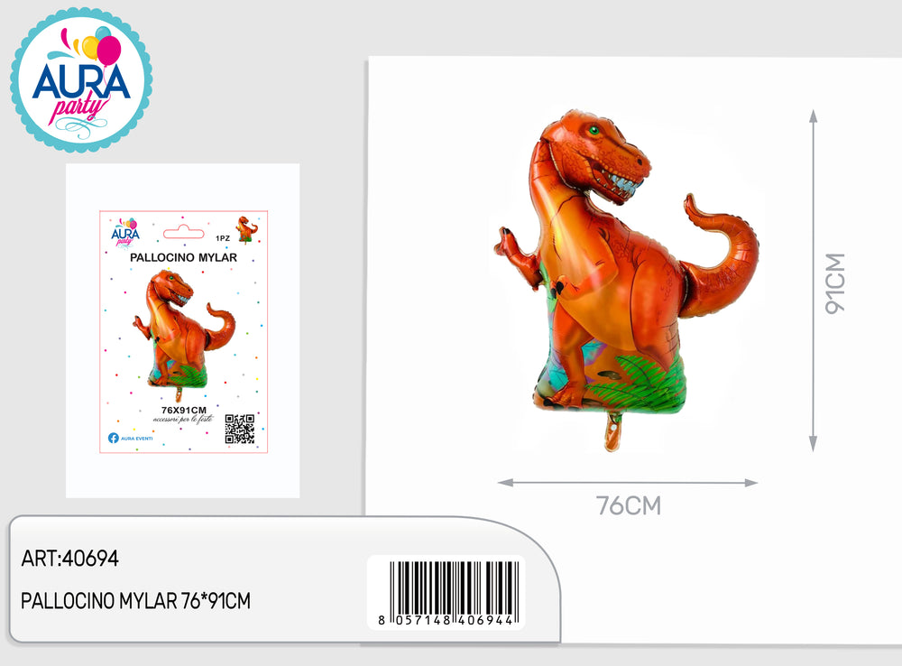 76x91cm dinosaur foil balloon