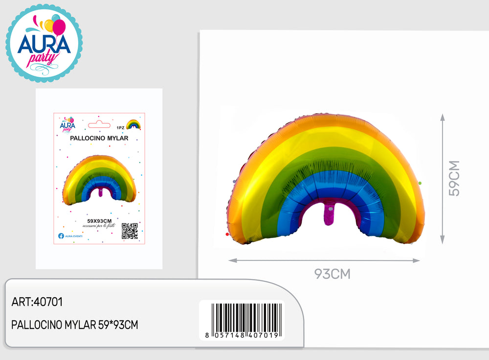 59x93cm rainbow foil balloon
