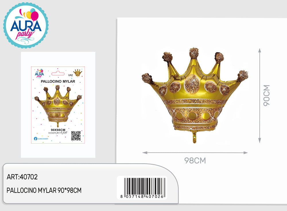 90x98cm crown foil balloon