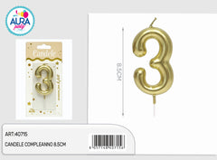 candele compleanno 8.5cm oro 3