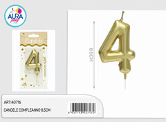 candele compleanno 8.5cm oro 4