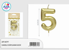 candele compleanno 8.5cm oro 5