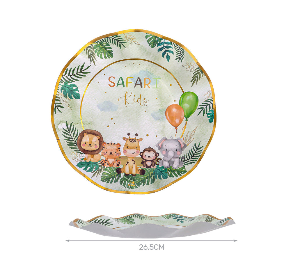 Piatti piani Party Jungle 26,5cm 8pz