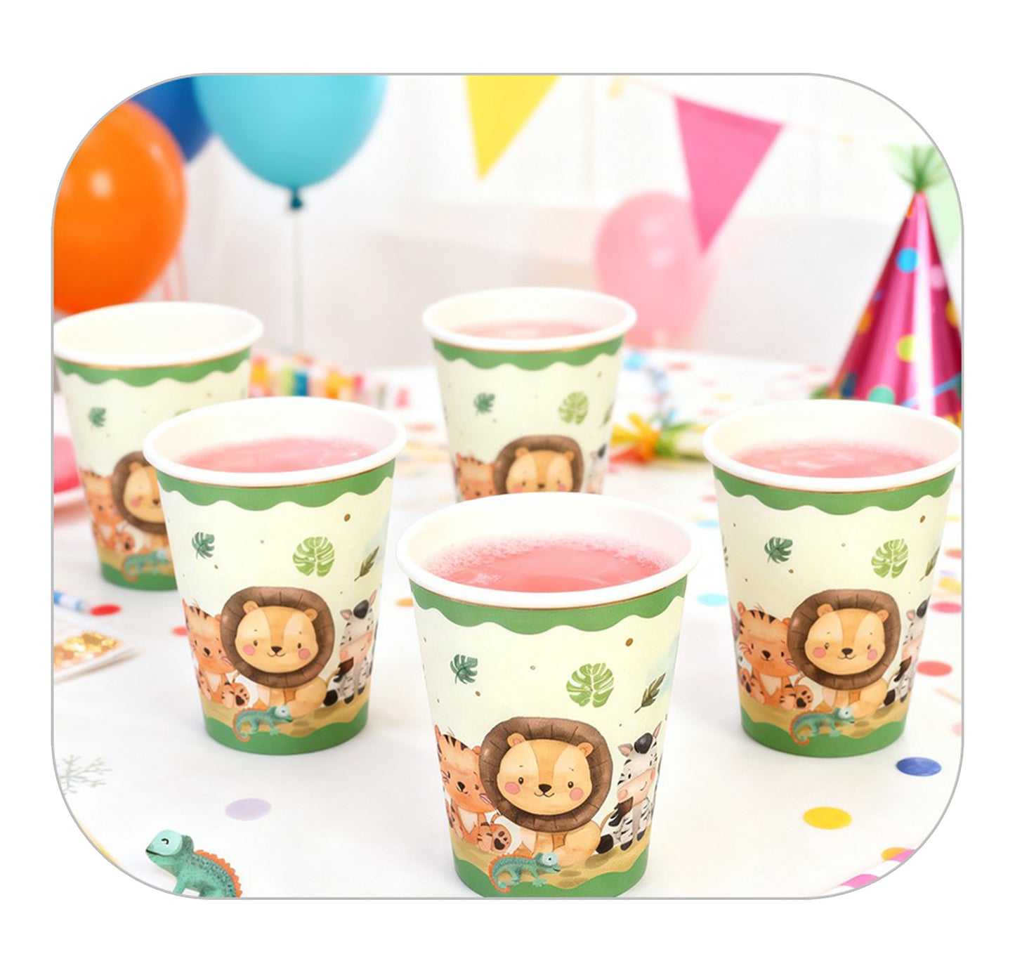 Bicchieri Party Jungle  250ml 8pz