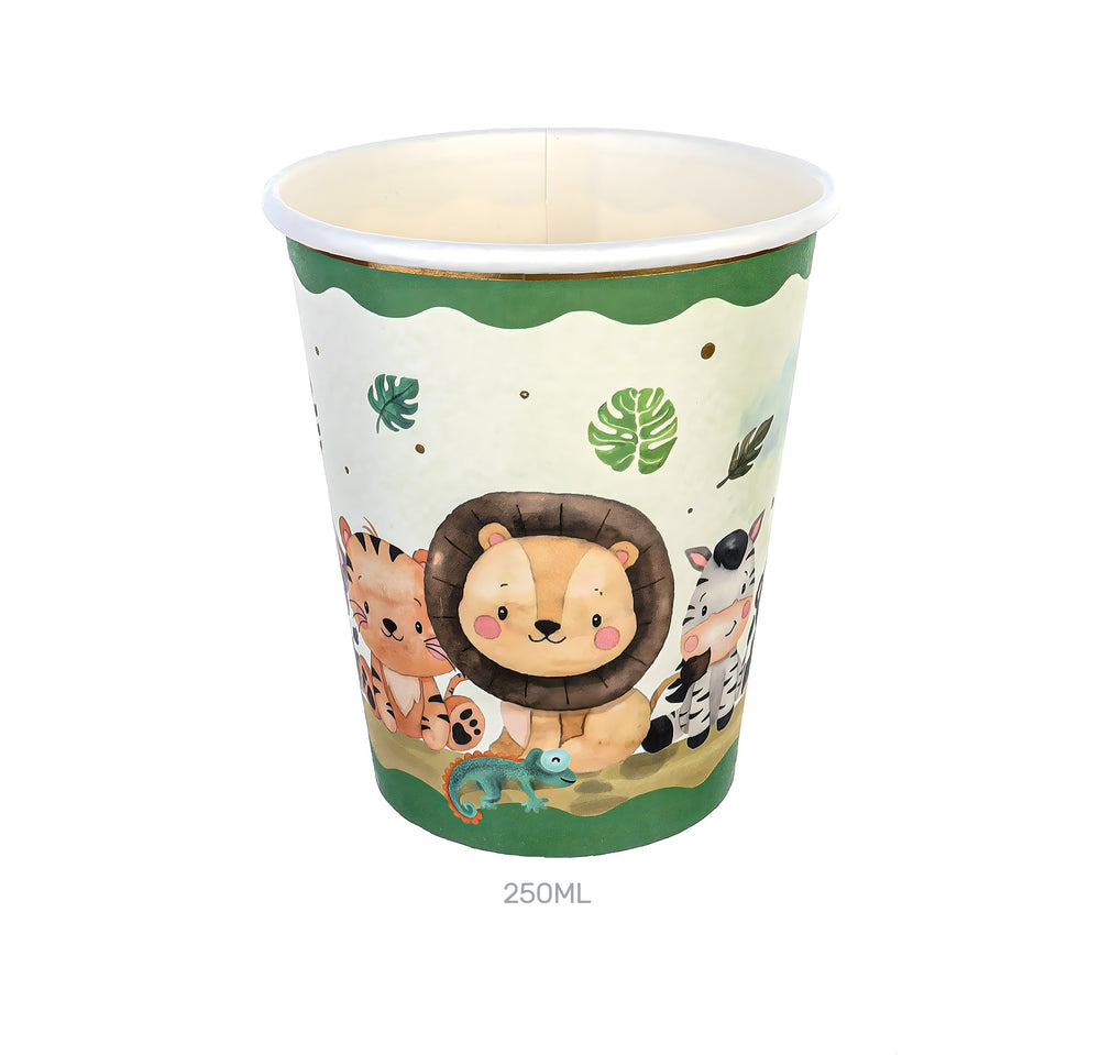 Jungle Party Glasses 250ml 8pcs