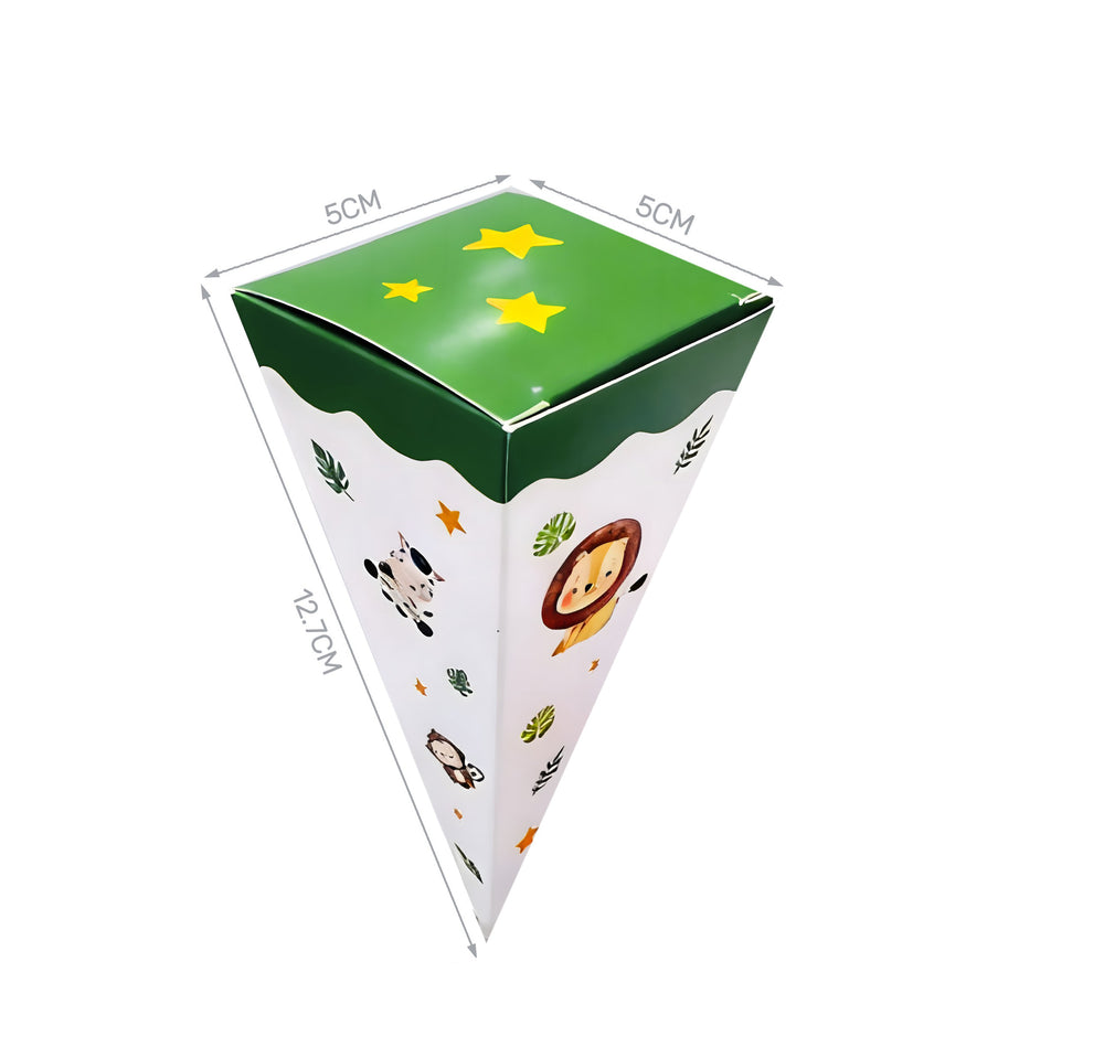 Party Jungle Cone Box Set 4pcs 5x12.7cm 4pcs