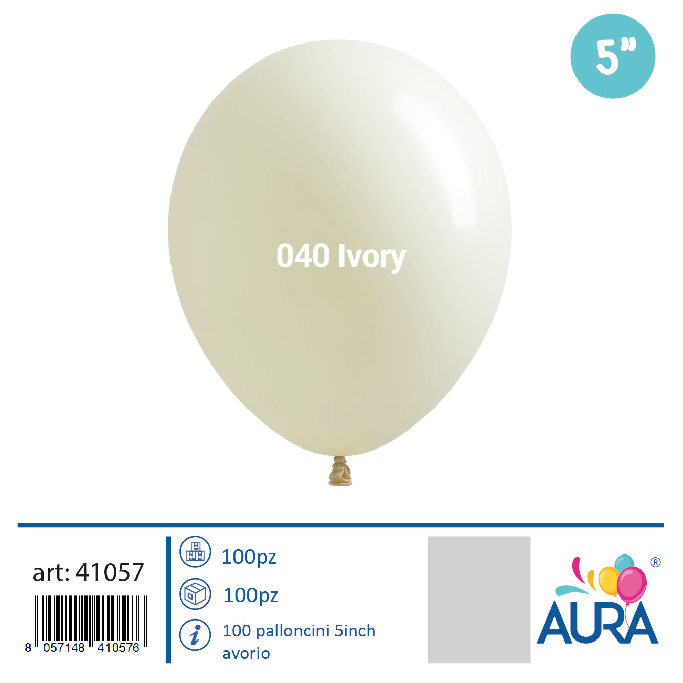 5 inch ivory balloons 100pcs