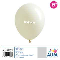 19 inch ivory balloons 25pcs