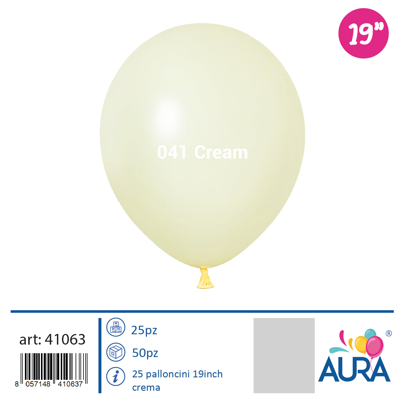 19 inch cream balloons 25pcs