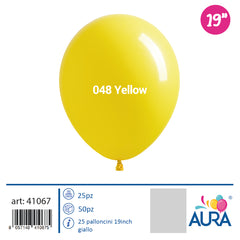Palloncini 19 inch giallo 25pz