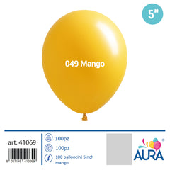 Palloncini 5 inch mango 100pz