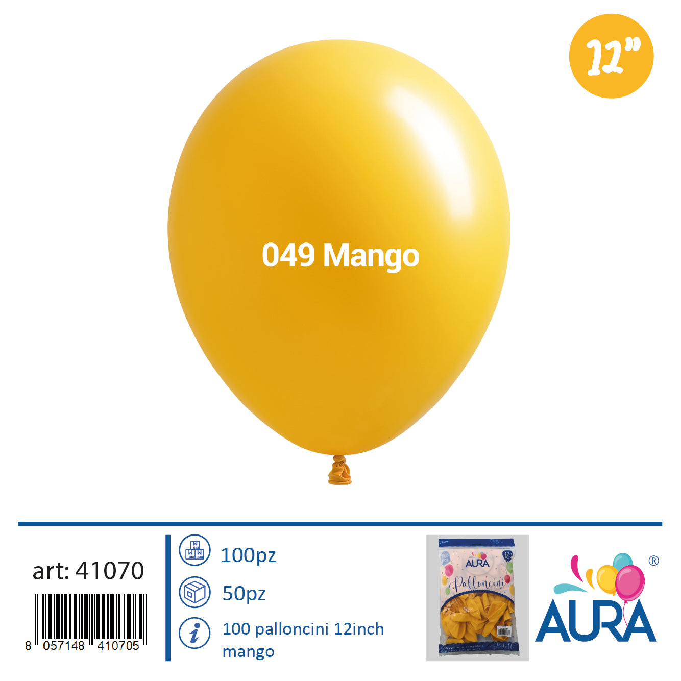 12 inch mango balloons 100pcs