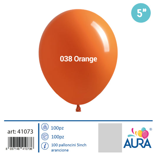 Palloncini 5 inch arancione 100pz