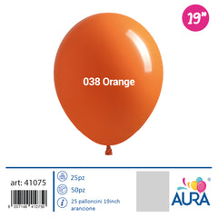 Palloncini 19 inch arancione 25pz