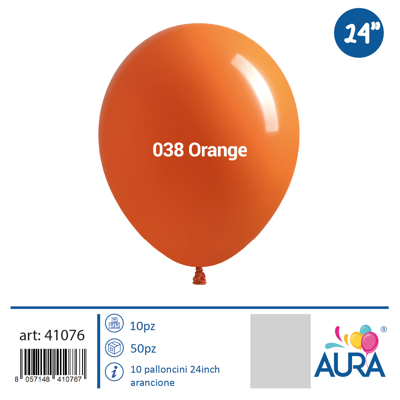 Palloncini 24 inch arancione 1pz