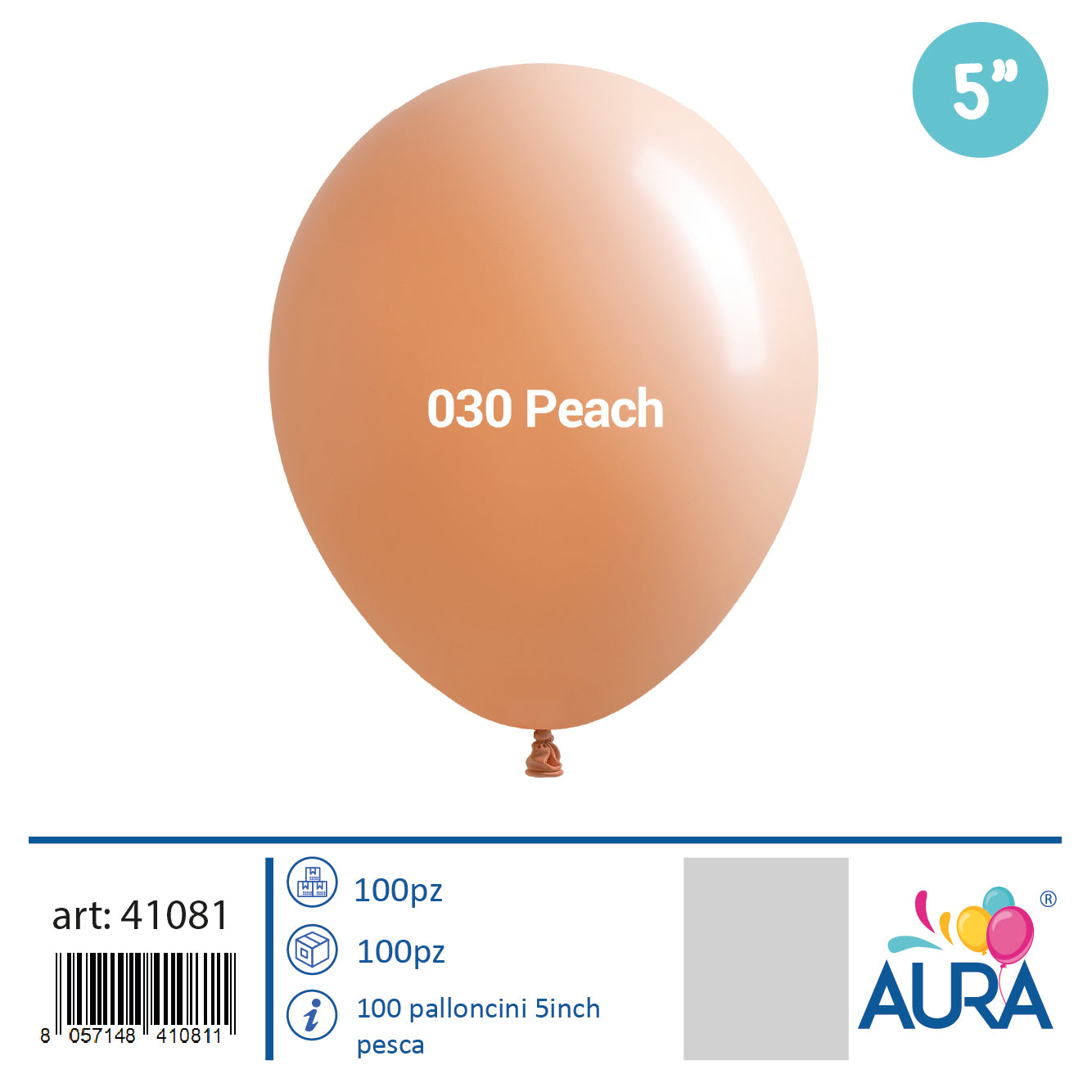 Palloncini 5 inch pesca 100pz